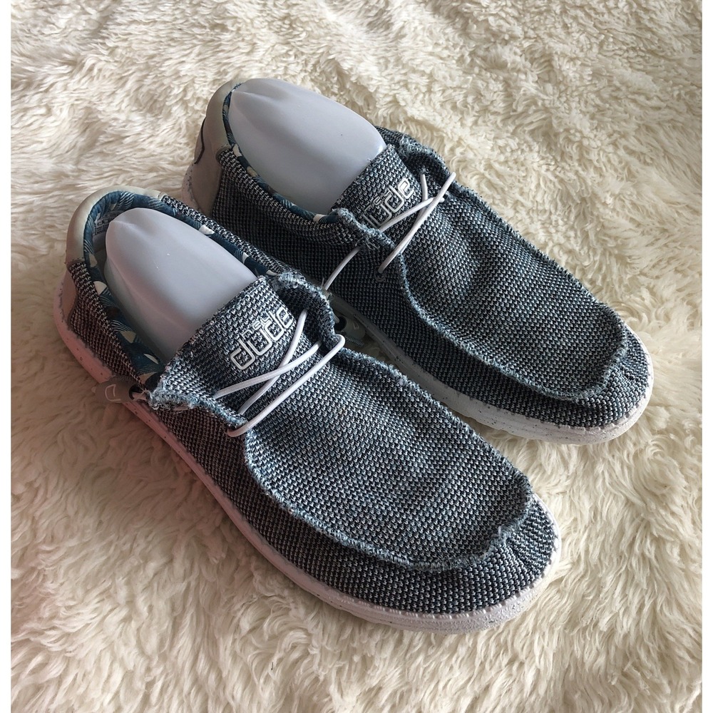 Hey Dude Wally Sox Men's Slip On Shoes Sz 12 EU 45 Ice Gray 110350127